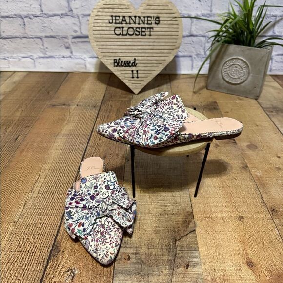 J. Crew floral pointed toe ballet flats slip on 6.5 - Picture 1 of 13